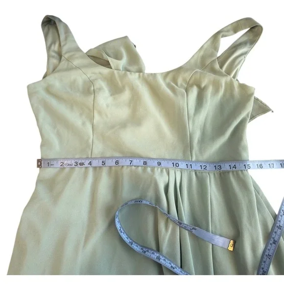 Celebrate DB Studio Dusty Sage As Is Chiffon Tank Scoop Neck Dress Size 12 - Picture 13 of 14